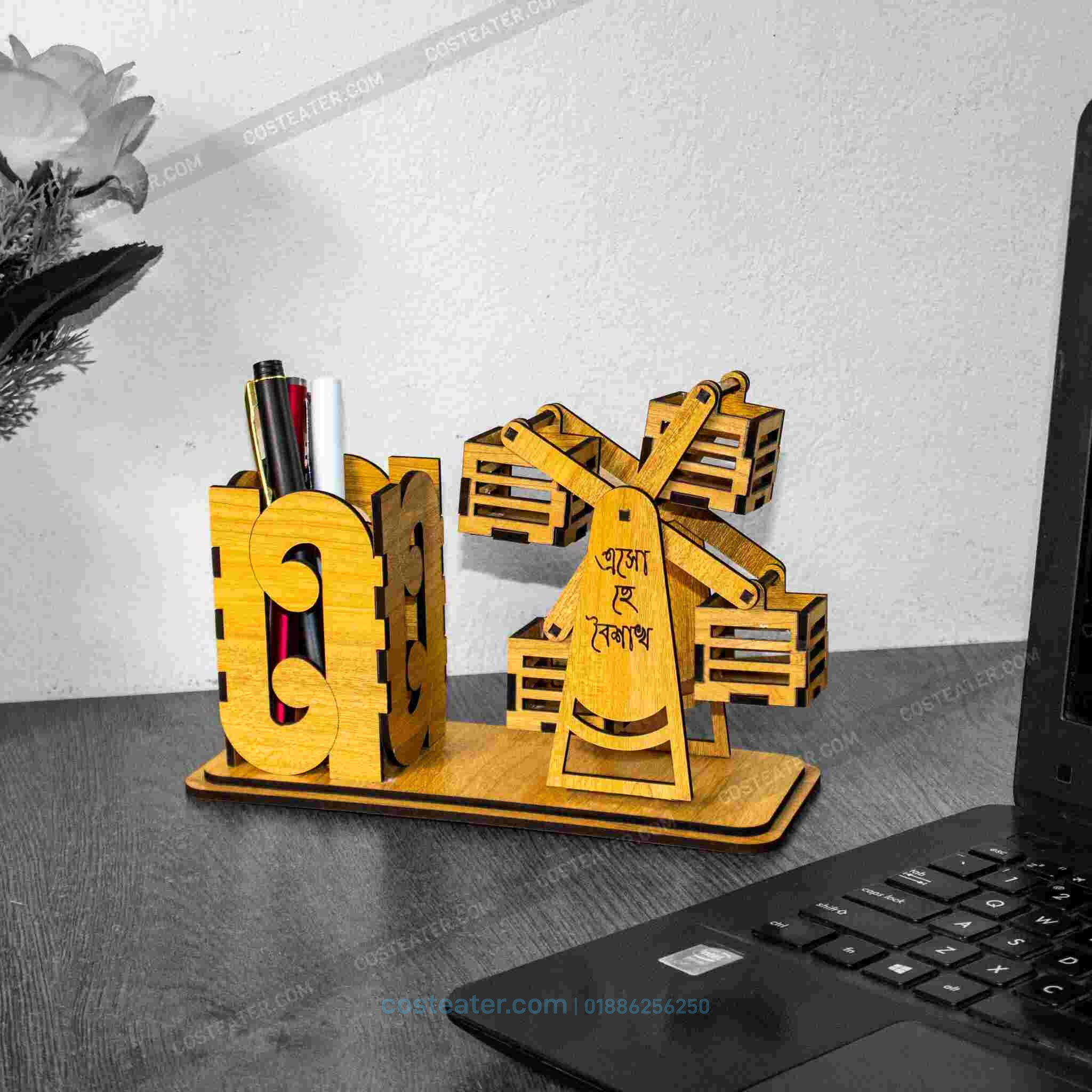 Handcrafted Wooden Pahela Baishakh Iconic Desk Gift – Perfect for Celebrating the Bengali New Year! Handcrafted Wooden Pahela Baishakh Iconic Desk Gift – Perfect for Celebrating the Bengali New Year!