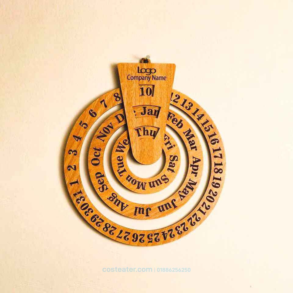 Wooden Perpetual Wall Calendar with Rotating Rings – Home & Office Décor Wooden Perpetual Wall Calendar with Rotating Rings – Home & Office Décor
