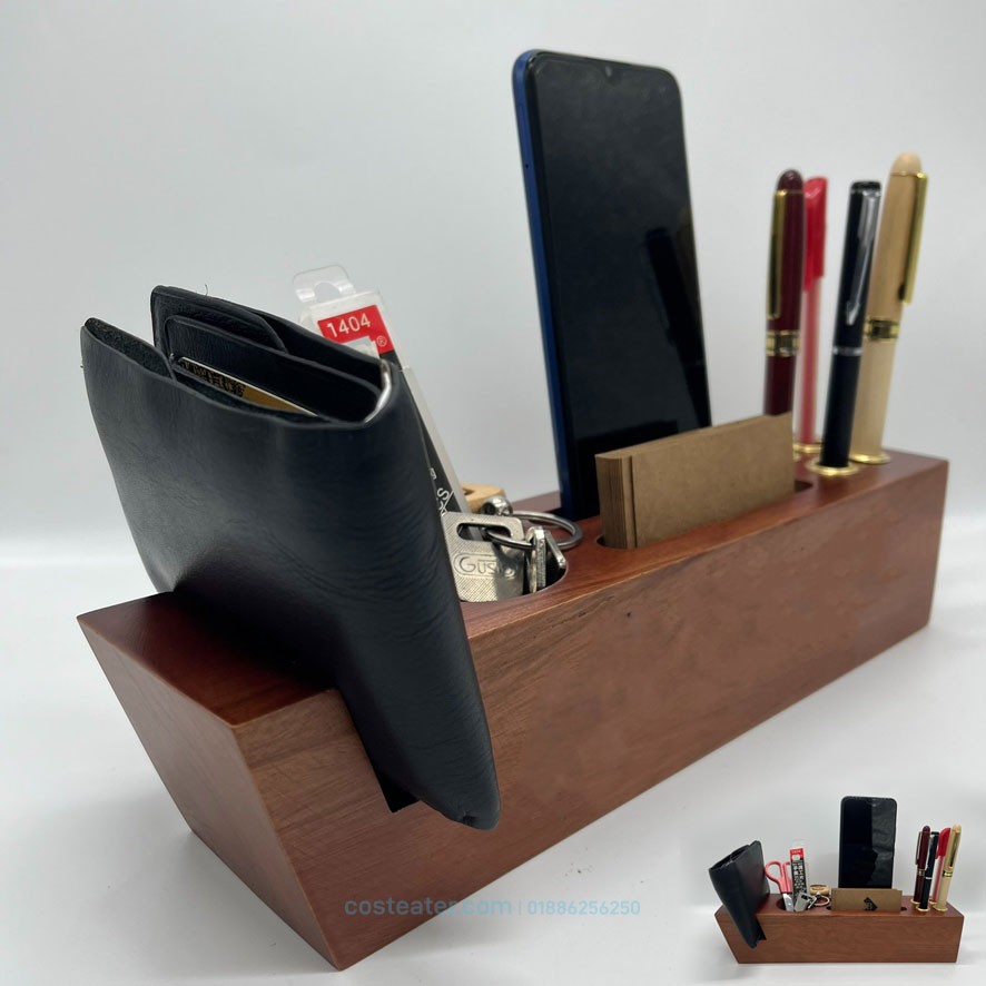Wooden Desk Organizer with Nameplate Wooden Desk Organizer with Nameplate