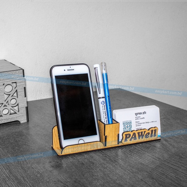 Minimal Desk Organizer – Mobile Stand, Card Holder & Pen Holder Minimal Desk Organizer – Mobile Stand, Card Holder & Pen Holder