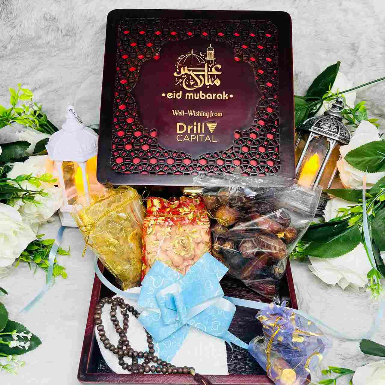Eid & Ramadan Wooden Gift Box – Premium Pinewood Set with Islamic Essentials personalized eid & ramadan wooden gift box – elegant islamic gift for family & corporate gifting (copy)